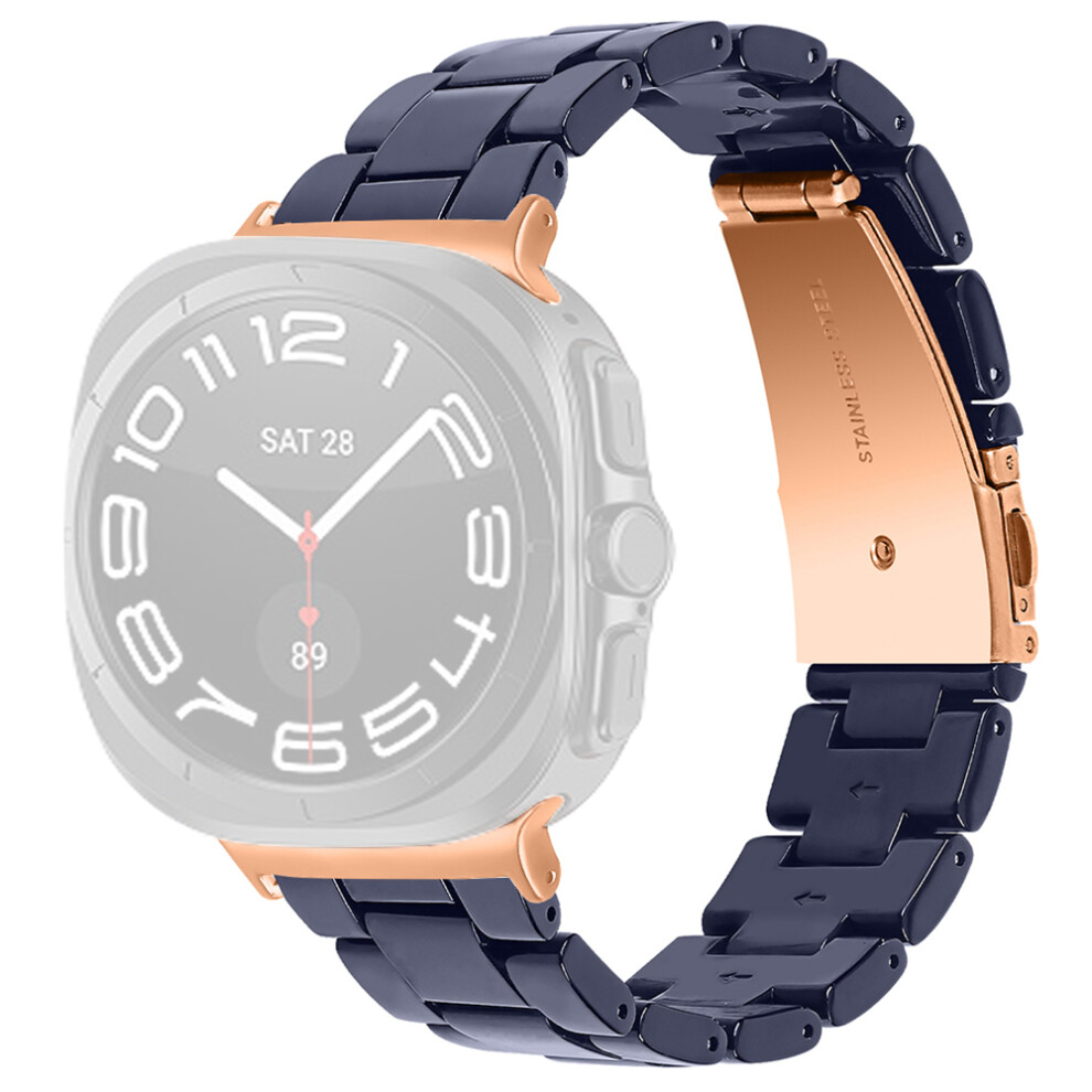 (Midnight ) Acrylic Resin Band For Samsung Galaxy Watch8 44Mm / 40Mm / Watch8 Classic 46Mm Adjustable Wrist Strap Blue 6914281068144