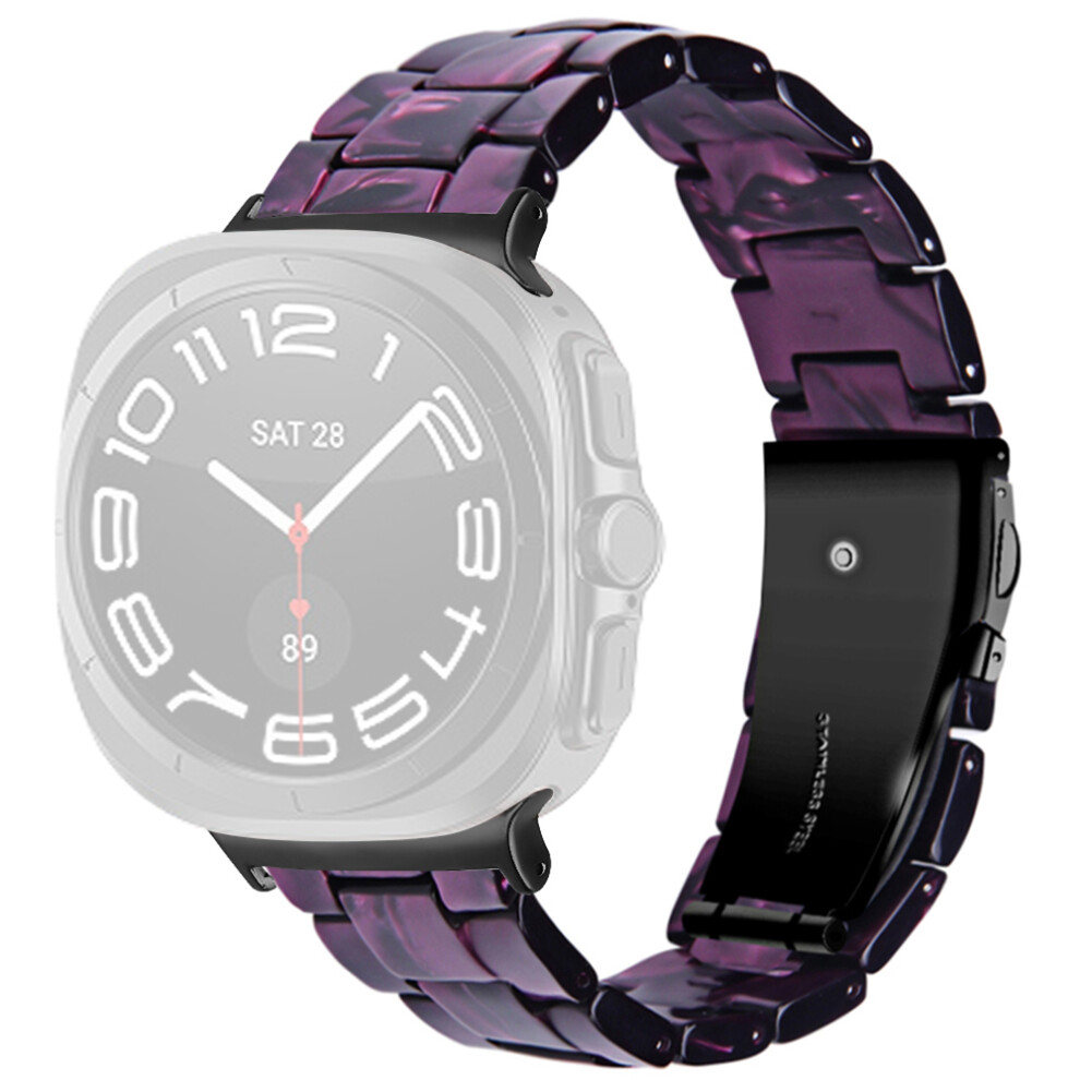 (Purple) Acrylic Resin Band For Samsung Galaxy Watch8 44Mm / 40Mm / Watch8 Classic 46Mm Adjustable Wrist Strap Purple 6914289148602