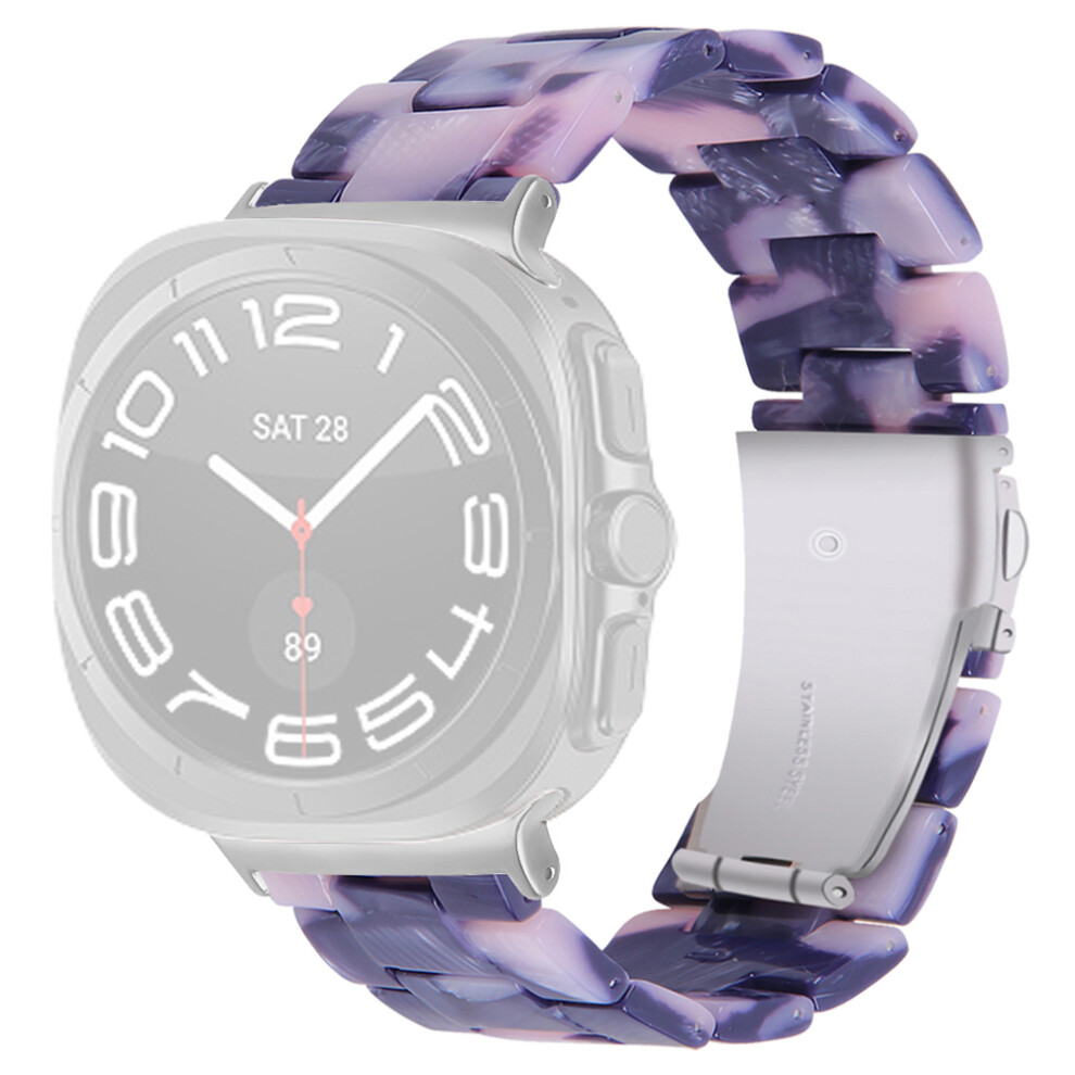(Black / Pink) Acrylic Waterproof Resin Watch Band For Samsung Galaxy Watch8 44Mm / 40Mm / Watch8 Classic 46Mm Pink,Black 6914287125322