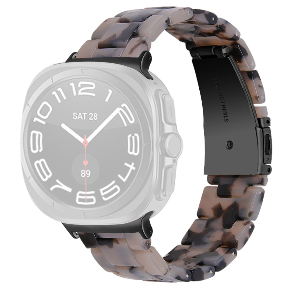 (Charcoal ) Acrylic Waterproof Resin Watch Band For Samsung Galaxy Watch8 44Mm / 40Mm / Watch8 Classic 46Mm Gray 6914285237041