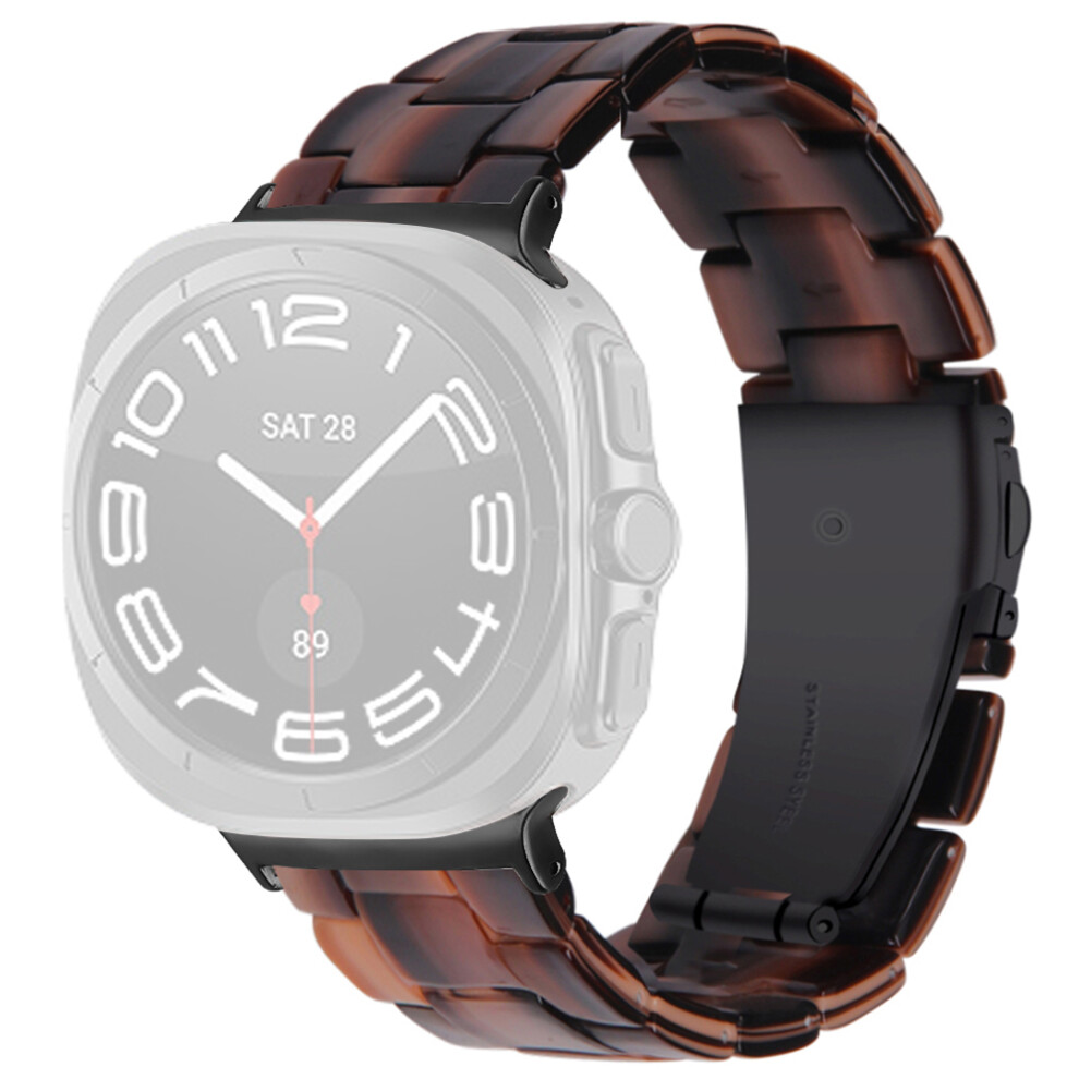 (Chocolate) Acrylic Waterproof Resin Watch Band For Samsung Galaxy Watch8 44Mm / 40Mm / Watch8 Classic 46Mm 6914286712691