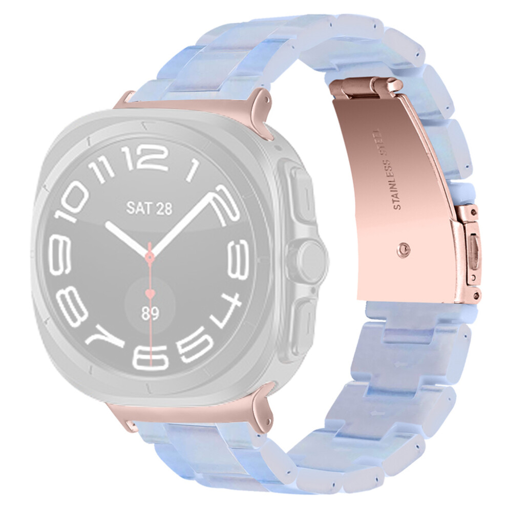 (Mermaid ) Acrylic Waterproof Resin Watch Band For Samsung Galaxy Watch8 44Mm / 40Mm / Watch8 Classic 46Mm Blue 6914284409326