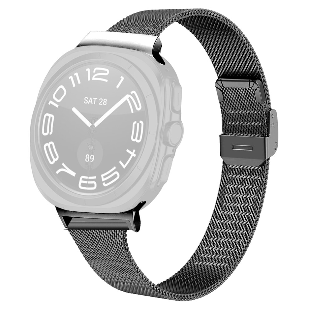 Milanese Band For Samsung Galaxy Watch8 44Mm / 40Mm / Watch8 Classic 46Mm Metal Watch Strap Black 6914282664437