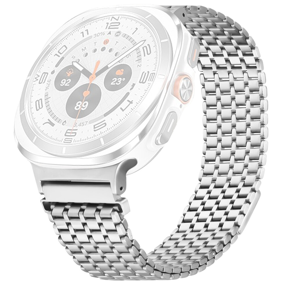 Metal Bands For Samsung Galaxy Watch8 44Mm / 40Mm / Watch8 Classic 46Mm Magnetic Clasp Watch Strap Silver 6914282869177