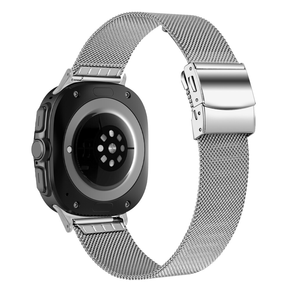 Watch Strap For Samsung Galaxy Watch8 44Mm / 40Mm / Watch8 Classic 46Mm Milanese Metal Band With Turtle Clasp Silver 6914280189208