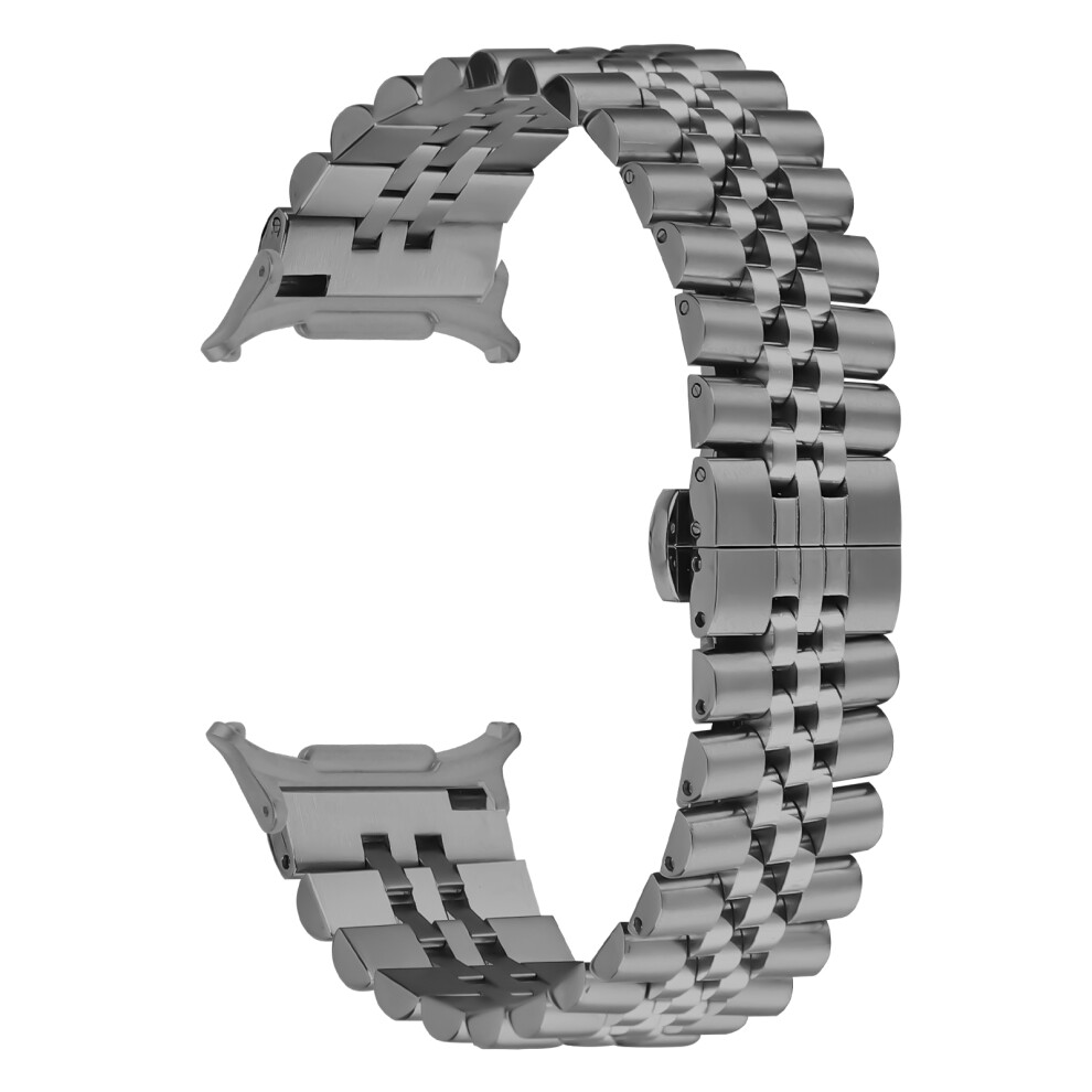 (Titanium) Watch Band For Samsung Galaxy Watch8 44Mm / 40Mm / Watch8 Classic 46Mm 5-Bead Metal Butterfly Clasp Strap 6914287680944