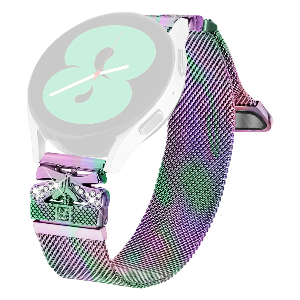 (Colorful) Metal Strap For Coros Pace 2 Milanese Watch Band Butterfly Decor Electroplating Color 6914281909720