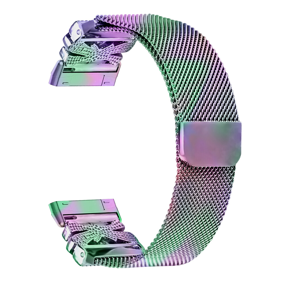 (Colorful) Metal Strap For Fitbit Versa 3 / Sense Milanese Watch Band Butterfly Decor Electroplating Color 6914287048096