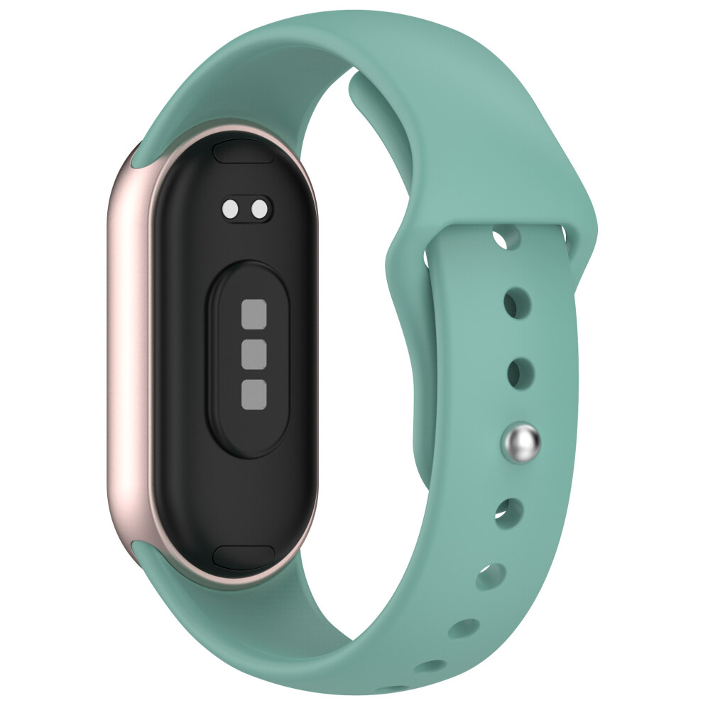 (Green) Watch Band For Xiaomi Smart Band 10 Nfc / 10 / 9 Nfc / 9 / 8 Nfc / 8 Reverse Buckle Silicone Wrist Strap Green 6914287001275