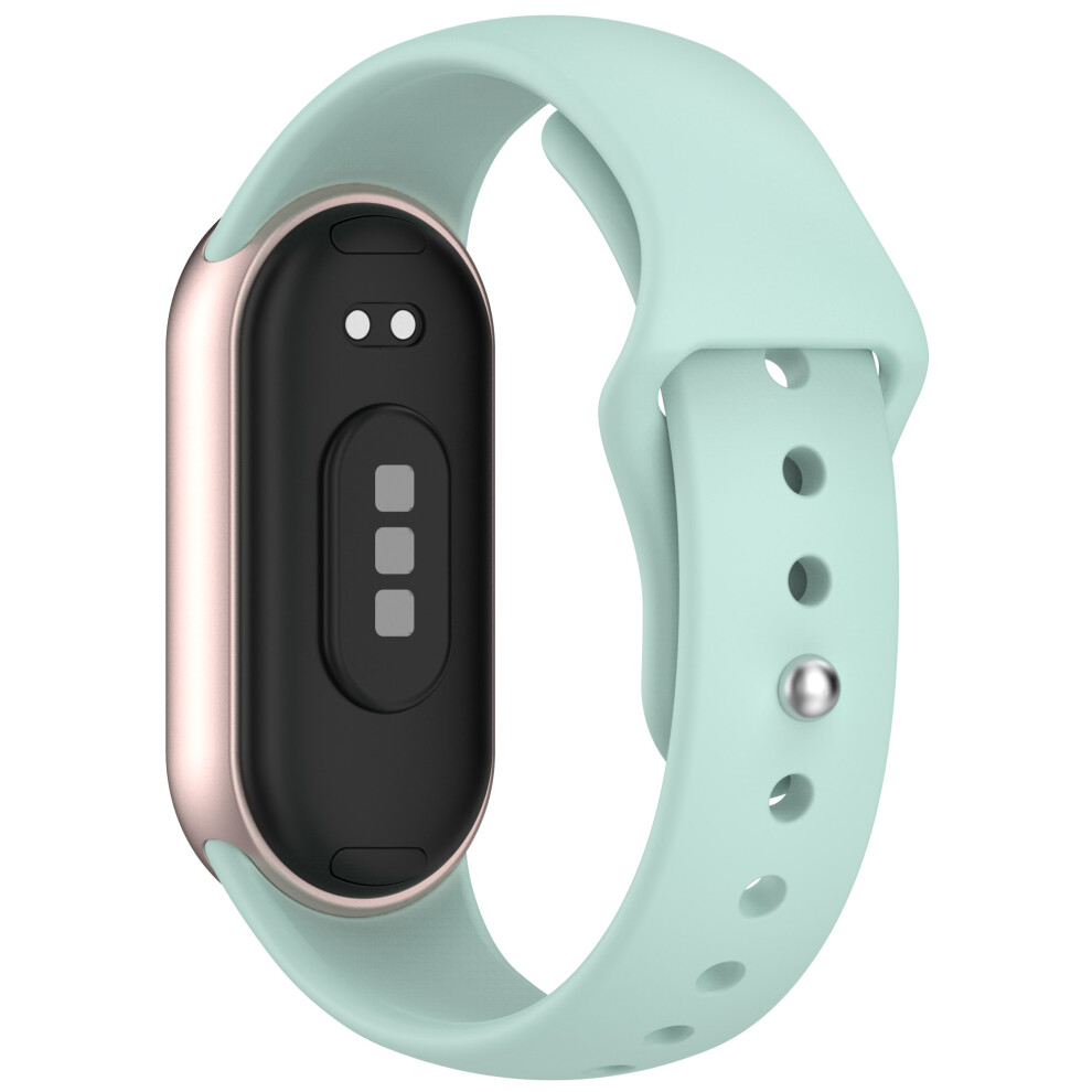 (Light ) Watch Band For Xiaomi Smart Band 10 Nfc / 10 / 9 Nfc / 9 / 8 Nfc / 8 Reverse Buckle Silicone Wrist Strap Green 6914289174663