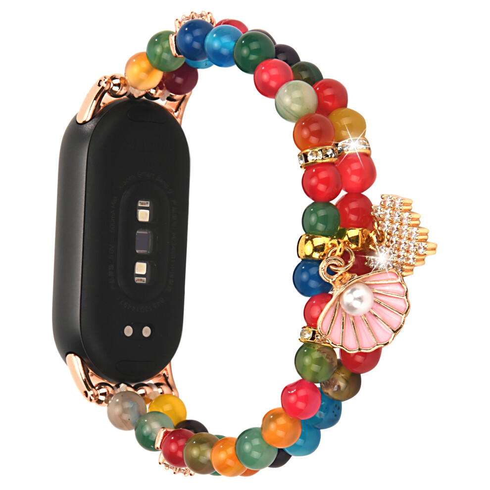 (Colorful) For Xiaomi Smart Band 9 / 8 Watch Strap Beaded Bracelet Wrist Band 6914284430375