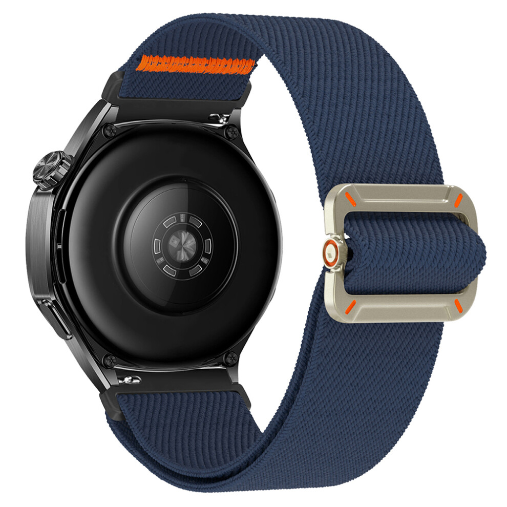 (Navy ) For Huawei Watch Gt 5 46Mm Nylon Watch Band 22Mm Elastic Wrist Strap Blue 6914283537709