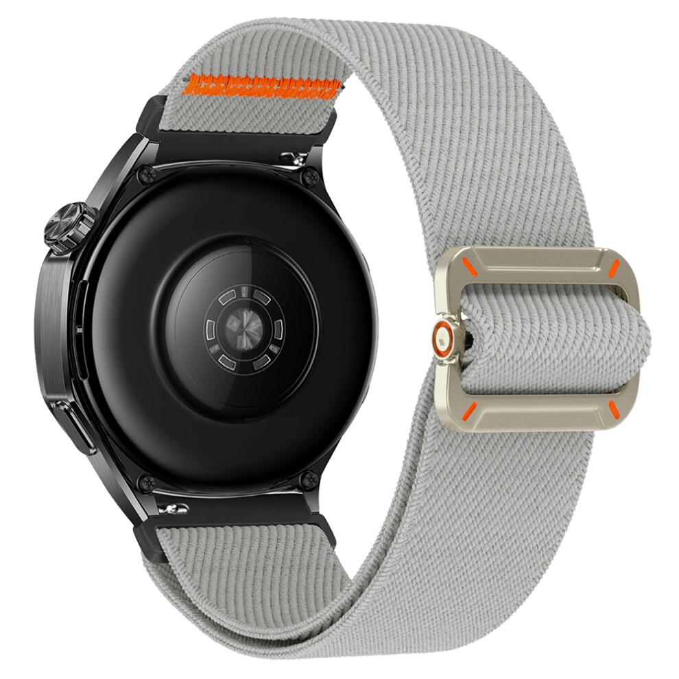 (Grey) For Huawei Watch Gt 5 46Mm Nylon Watch Band 22Mm Elastic Wrist Strap Grey 6914284048686