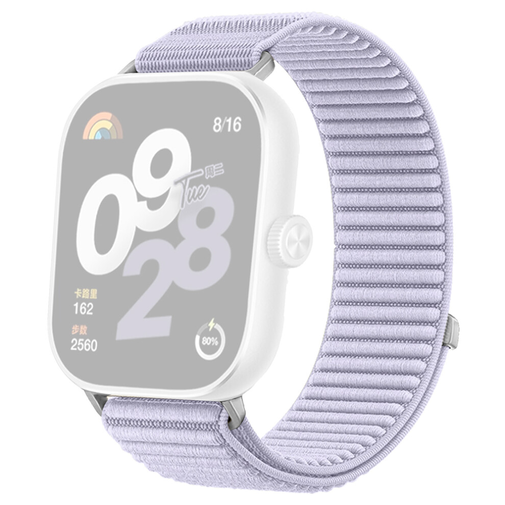 (Light ) For Xiaomi Redmi Watch 5 / 4 Wrist Strap Magic Tape Nylon Woven Watch Band Purple 6914289817454