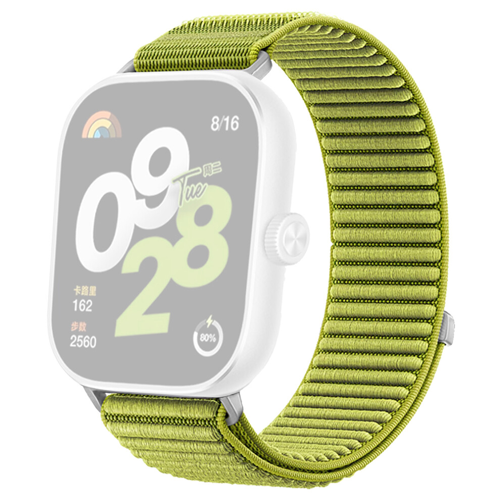 (Green) For Xiaomi Redmi Watch 5 / 4 Wrist Strap Magic Tape Nylon Woven Watch Band Green 6914280227009