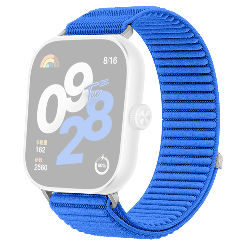(Blue) For Xiaomi Redmi Watch 5 / 4 Wrist Strap Magic Tape Nylon Woven Watch Band Blue 6914286683472