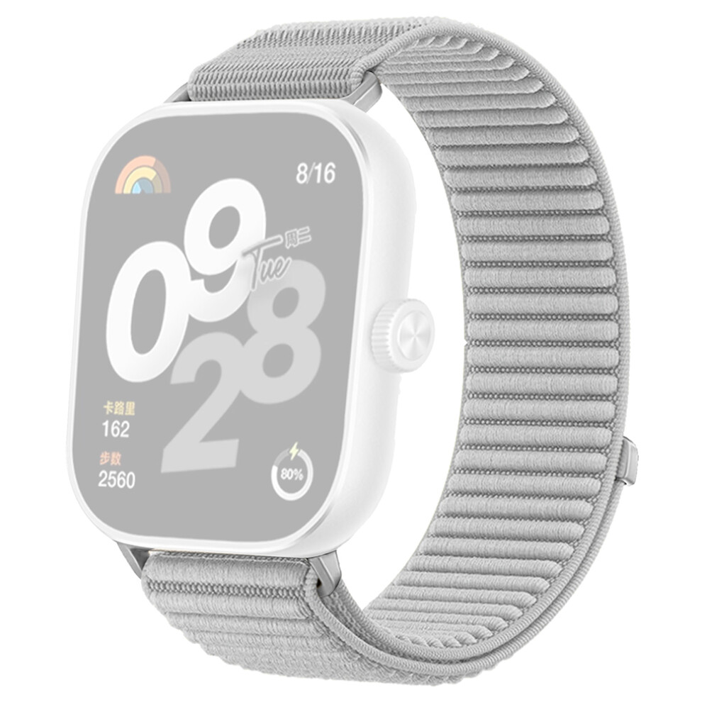 (Grey) For Xiaomi Redmi Watch 5 / 4 Wrist Strap Magic Tape Nylon Woven Watch Band Grey 6914280701400