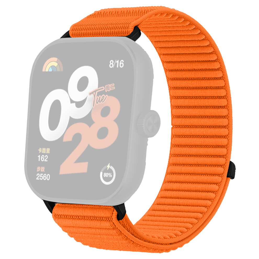 (Orange) For Xiaomi Redmi Watch 5 / 4 Wrist Strap Magic Tape Nylon Woven Watch Band Orange 6914283848867