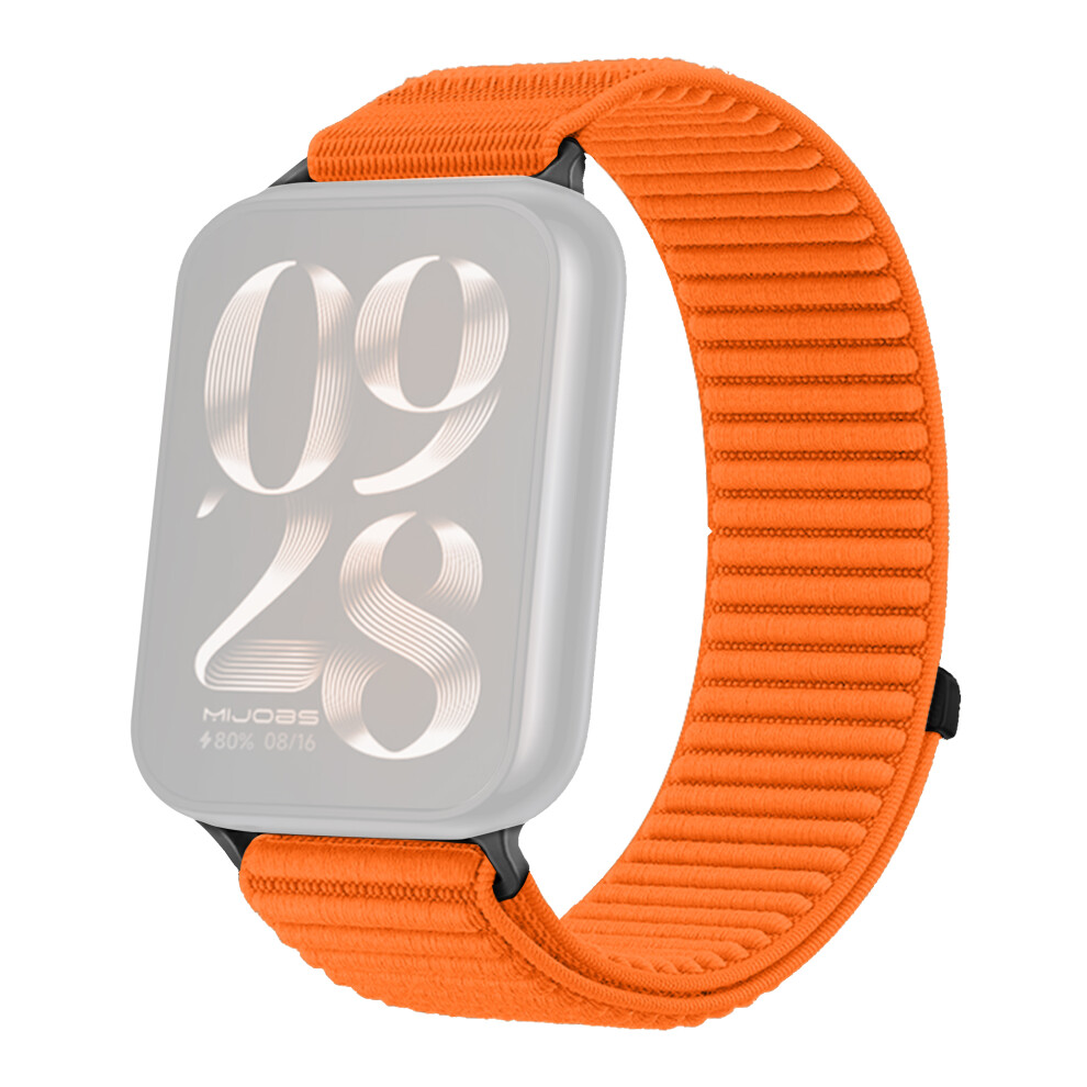 (Orange) For Xiaomi Smart Band 9 Pro / 8 Pro Wrist Strap Magic Tape Nylon Woven Watch Band Orange 6914283857845