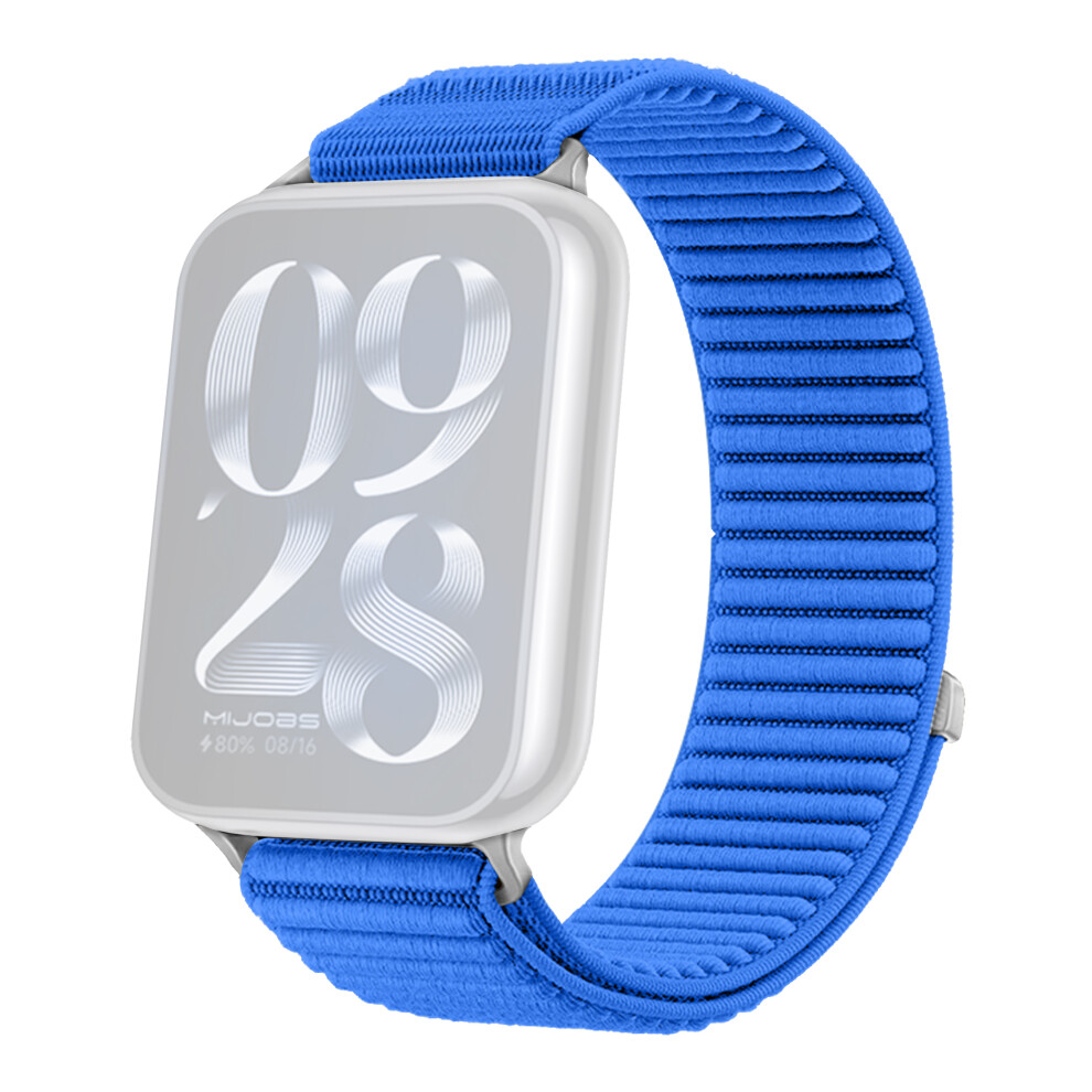 (Blue) For Xiaomi Smart Band 9 Pro / 8 Pro Wrist Strap Magic Tape Nylon Woven Watch Band Blue 6914282310822