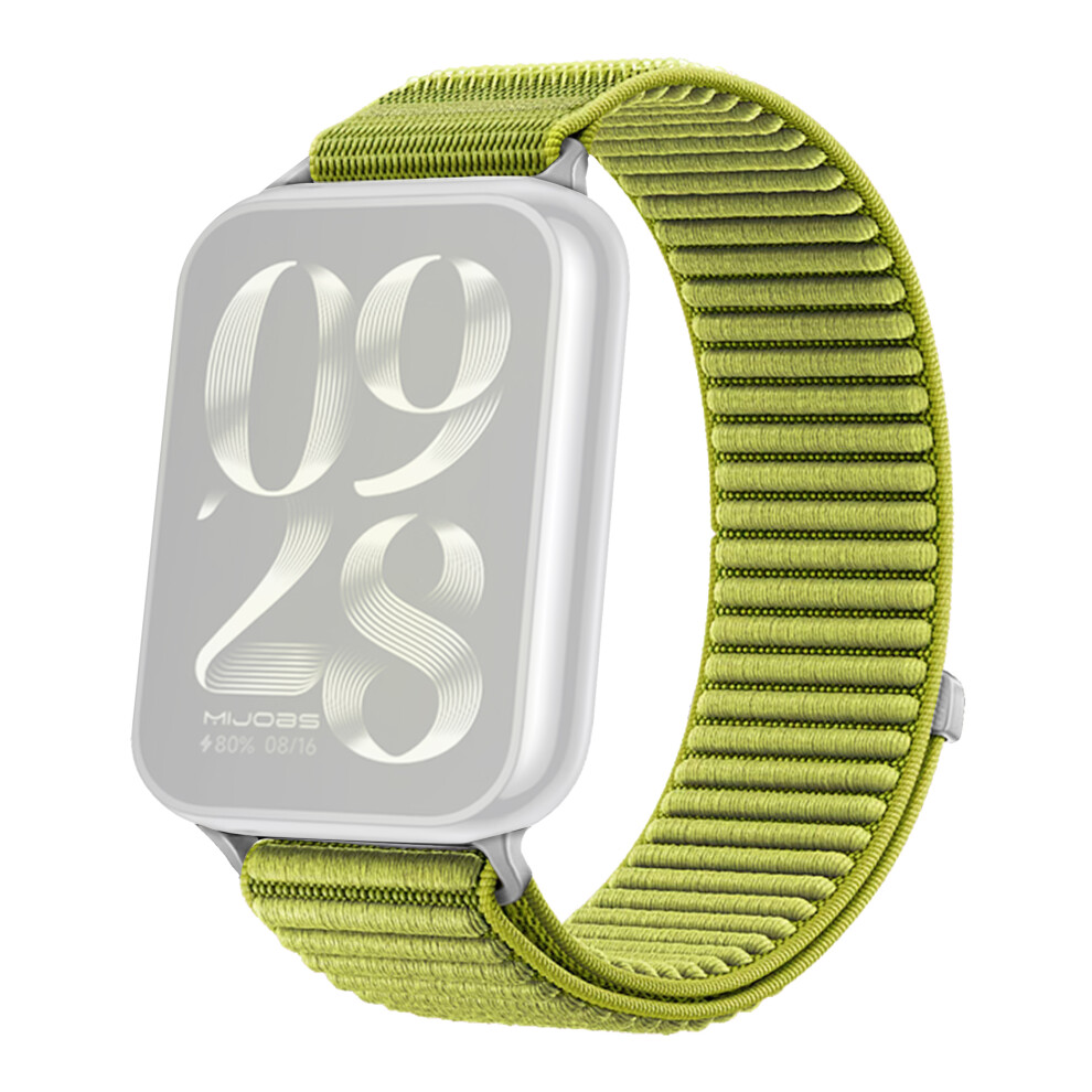 (Green) For Xiaomi Smart Band 9 Pro / 8 Pro Wrist Strap Magic Tape Nylon Woven Watch Band Green 6914283906987