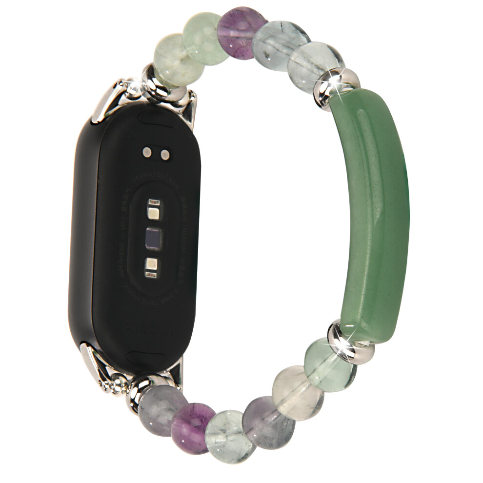 (Green) For Xiaomi Smart Band 9 / 8 Watch Strap Stylish Beaded Bracelet Wrist Band Green 6914288574822