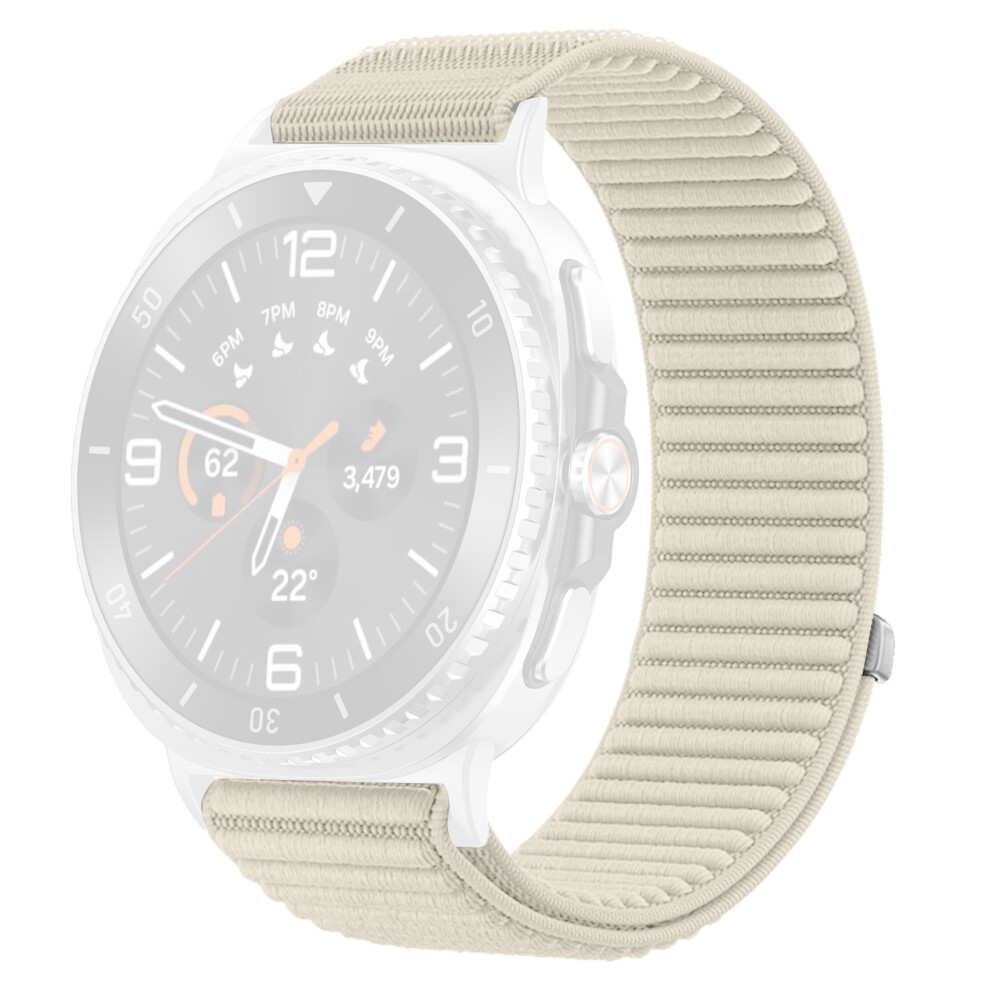(Starlight) Wrist Strap For Samsung Galaxy Watch8 44Mm / 40Mm / Watch8 Classic 46Mm Magic Tape Nylon Woven Watch Band 6914282470045