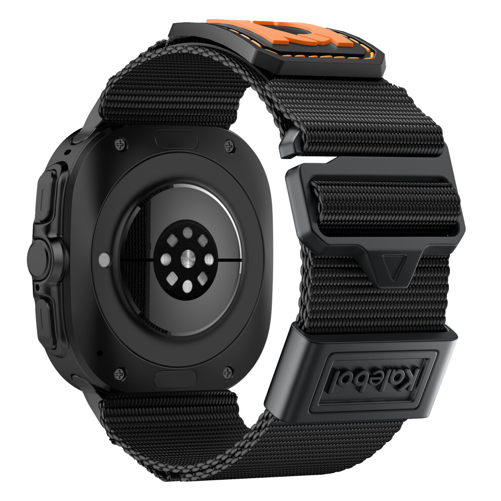 (Black) For Samsung Galaxy Watch Ultra 47Mm Braided Nylon Wrist Strap Sport Watch Band Black 6914287382718