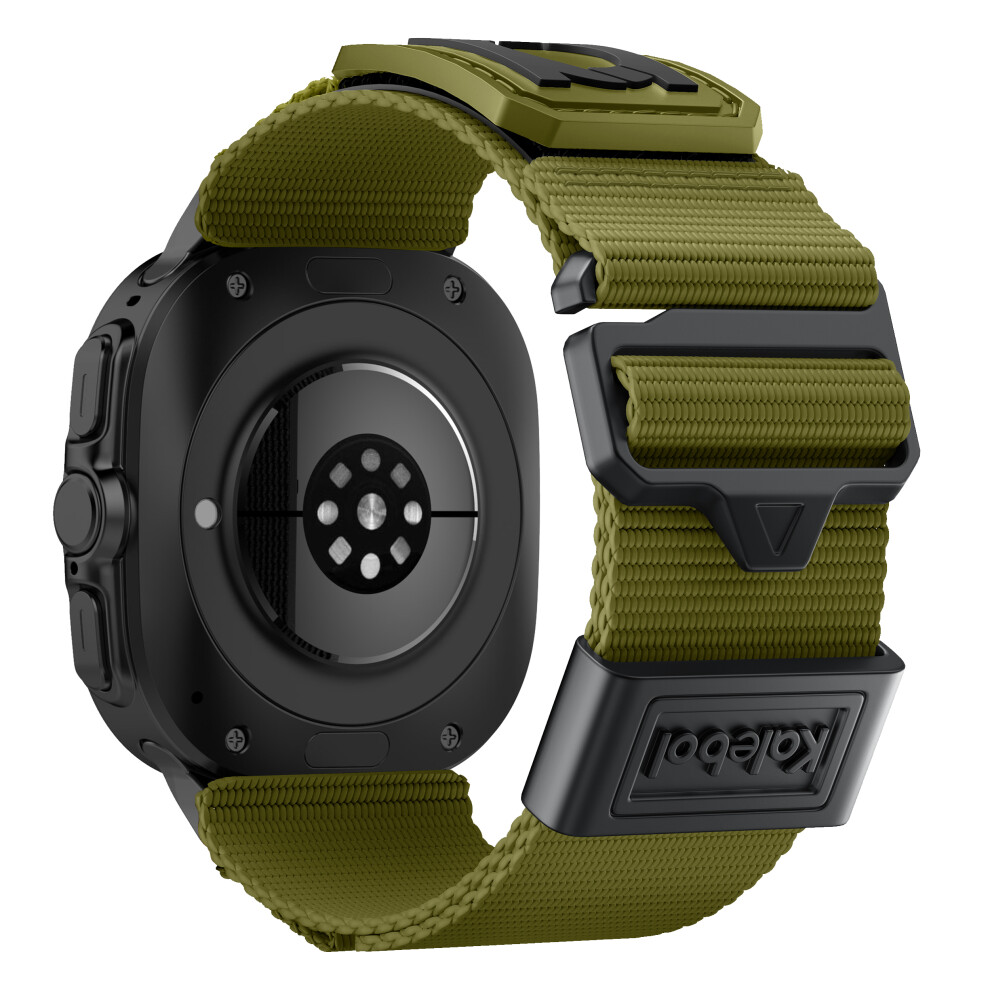 (Army ) For Samsung Galaxy Watch Ultra 47Mm Braided Nylon Wrist Strap Sport Watch Band Green 6914281362662