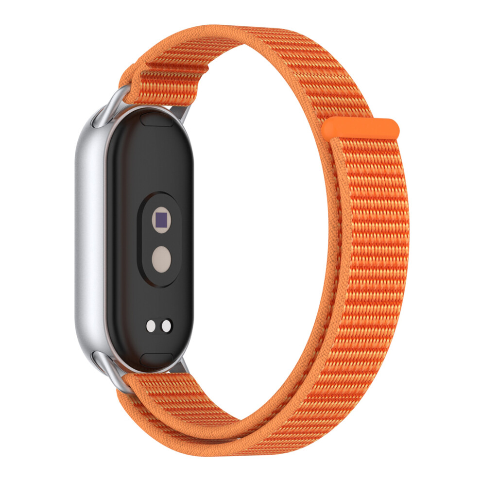 (Orange) Wrist Strap For Xiaomi Smart Band 10 / 9 / 8 Magic Tape Nylon Loop Watch Band Orange 6914281670705