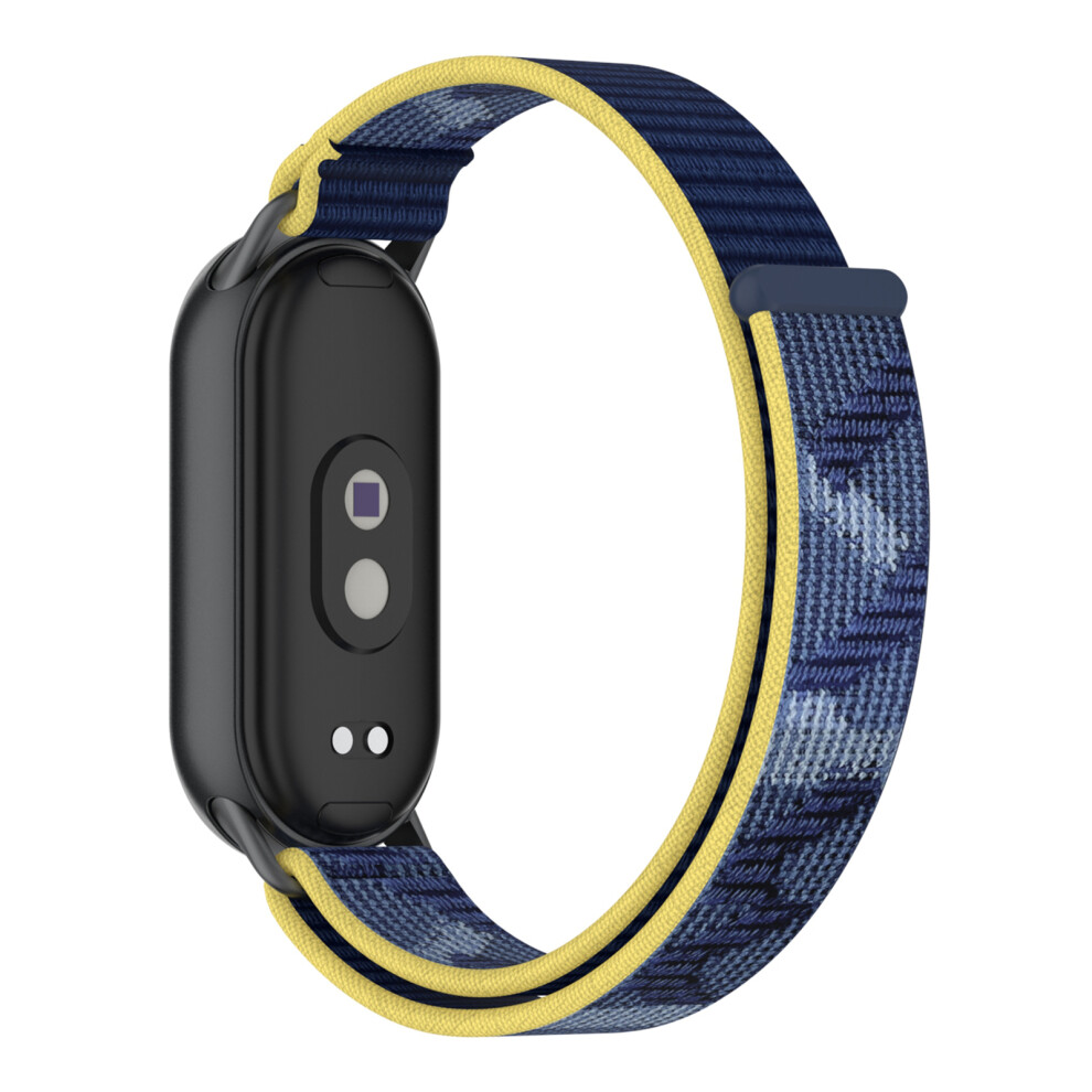 (Blue) Wrist Strap For Xiaomi Smart Band 10 / 9 / 8 Magic Tape Nylon Loop Watch Band Blue 6914281347386