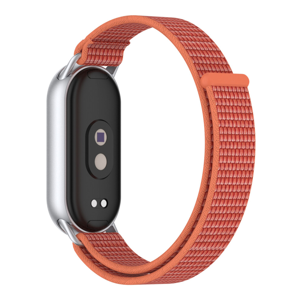 (Rose) Wrist Strap For Xiaomi Smart Band 10 / 9 / 8 Magic Tape Nylon Loop Watch Band 6914281844403