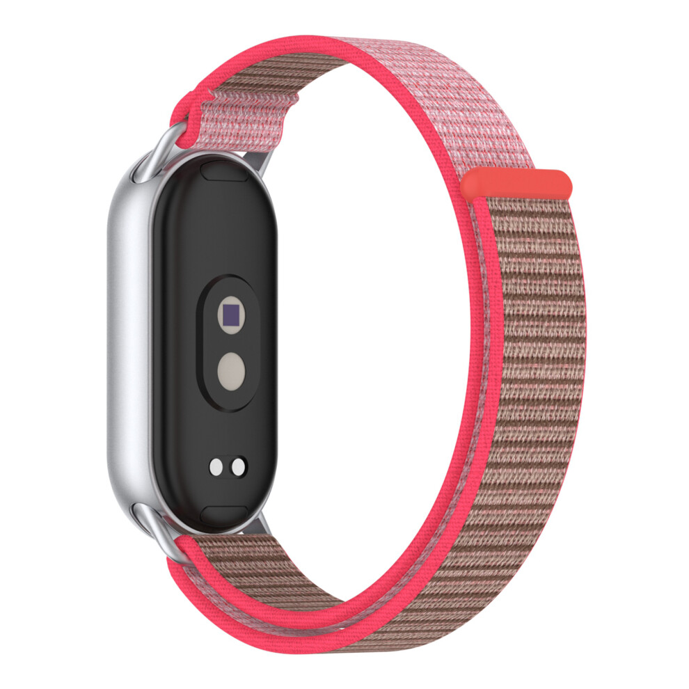 (Neon) Wrist Strap For Xiaomi Smart Band 10 / 9 / 8 Magic Tape Nylon Loop Watch Band 6914281876060