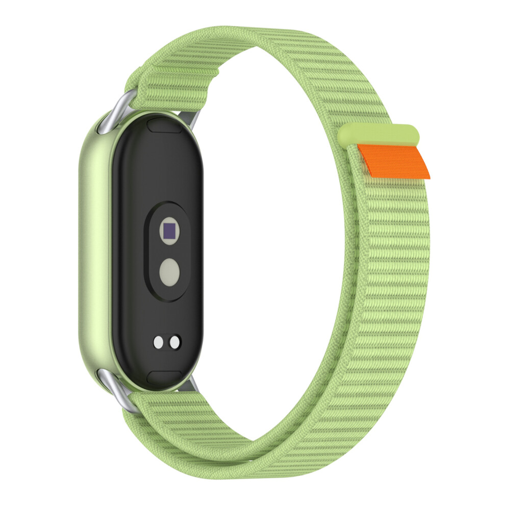 (Green) Wrist Strap For Xiaomi Smart Band 10 / 9 / 8 Magic Tape Nylon Loop Watch Band With Tail Tab Green 6914284240820