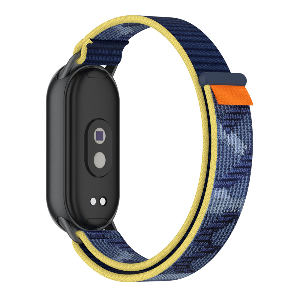 (Blue) Wrist Strap For Xiaomi Smart Band 10 / 9 / 8 Magic Tape Nylon Loop Watch Band With Tail Tab Blue 6914284760939