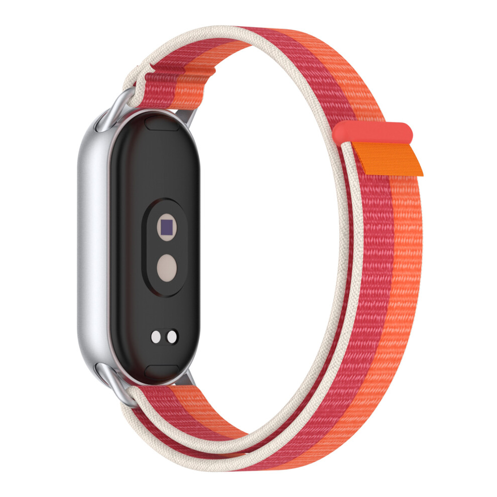 (Peony) Wrist Strap For Xiaomi Smart Band 10 / 9 / 8 Magic Tape Nylon Loop Watch Band With Tail Tab 6914283754960