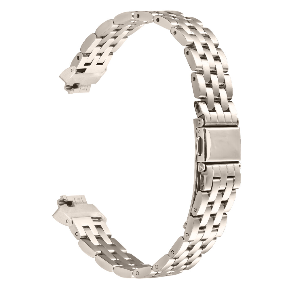 (Starlight) For Fitbit Inspire Hr / Inspire Watch Band Slim Five-Bead Stainless Steel Strap 6914289897593