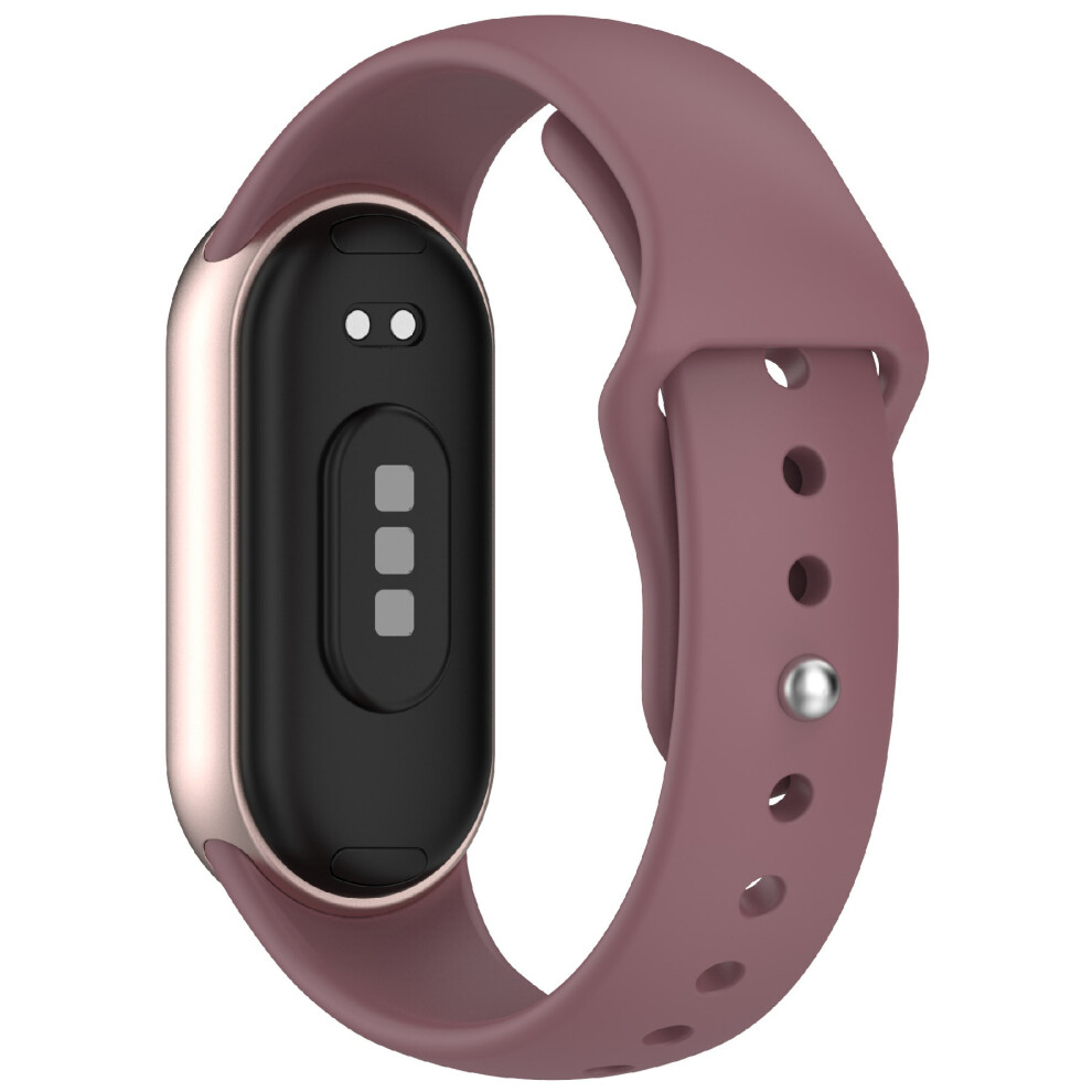 (Smoky ) For Xiaomi Smart Band 10 / 9 / 8 Silicone Watch Band Reverse Buckle Wrist Strap Purple 6914288174039