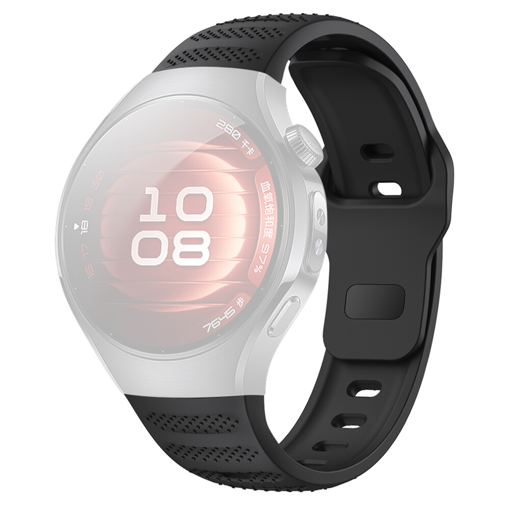 (Black) For Huawei Watch 5 42Mm Smartwatch Band Dot Texture Silicone Wrist Strap Black 6914280091662