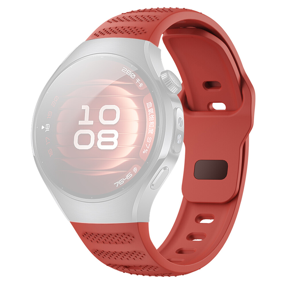 (Red) For Huawei Watch 5 42Mm Smartwatch Band Dot Texture Silicone Wrist Strap Red 6914286698469