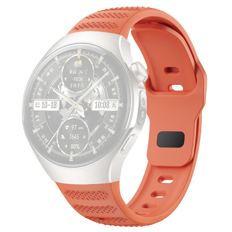 (Orange) For Huawei Watch 5 46Mm Smartwatch Band Dot Texture Silicone Wrist Strap Orange 6914287094246