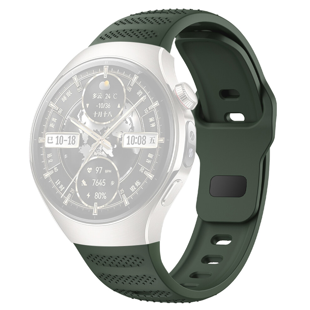 (Green) For Huawei Watch 5 46Mm Smartwatch Band Dot Texture Silicone Wrist Strap Green 6914287658233