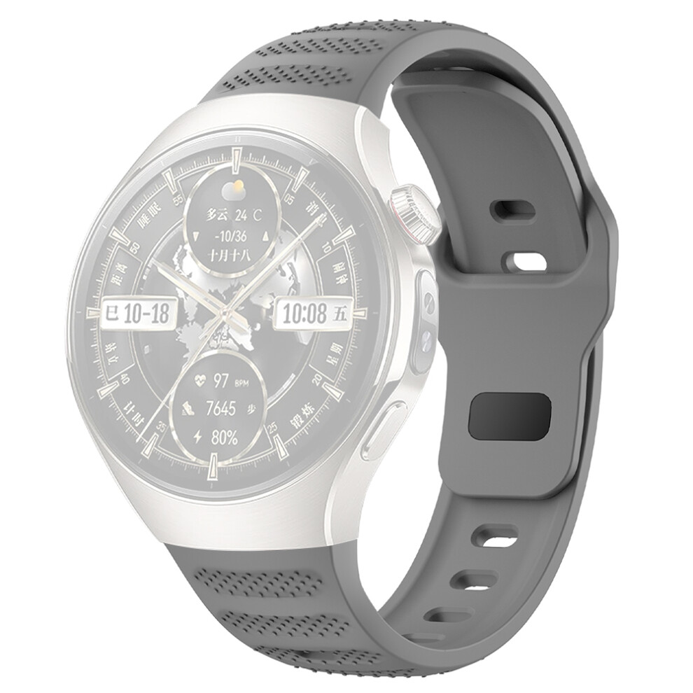 (Grey) For Huawei Watch 5 46Mm Smartwatch Band Dot Texture Silicone Wrist Strap Grey 6914288618007