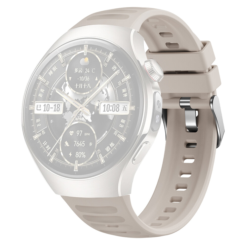 (Starlight) For Huawei Watch 5 46Mm Watch Band Wave Texture Silicone Adjustable Strap 6914287831933