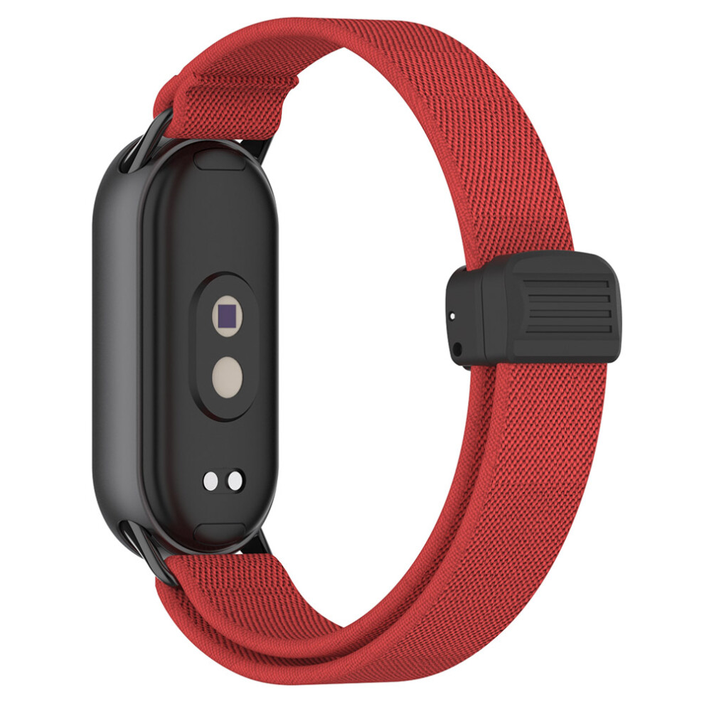 (Red) Nylon Watch Strap For Xiaomi Smart Band 10 / 9 / 9 Nfc / 8 Magnetic Clasp Adjustable Wristband Red 6914287999312