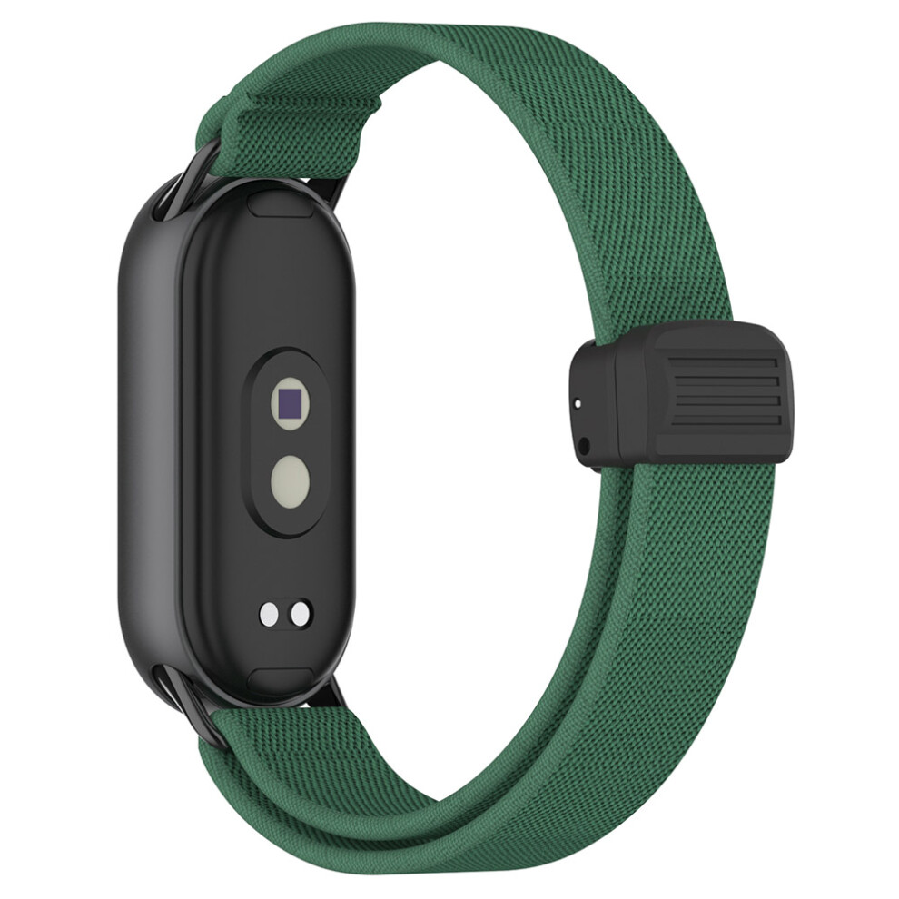 (Army ) Nylon Watch Strap For Xiaomi Smart Band 10 / 9 / 9 Nfc / 8 Magnetic Clasp Adjustable Wristband Green 6914289257960