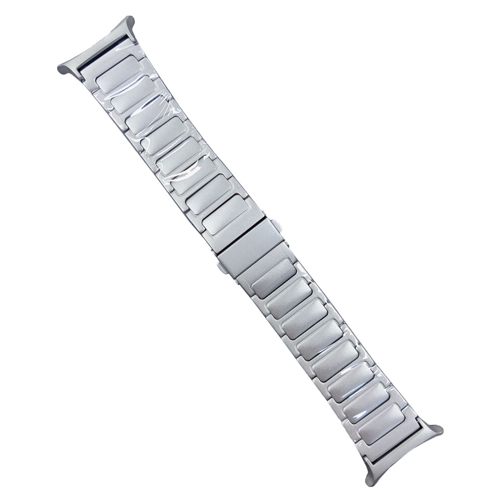 (Silver) Watch Strap For Samsung Galaxy Watch8 44Mm / 40Mm / Watch8 Classic 46Mm Titanium Alloy Wrist Band Silver 6914288380997