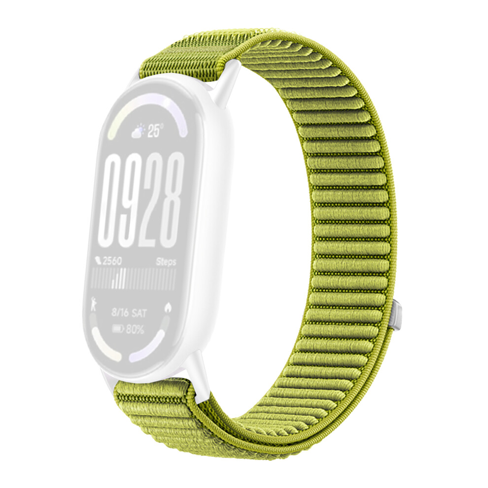 (Green) Wrist Strap For Xiaomi Smart Band 10 / 9 / 8 Magic Tape Nylon Woven Watch Band Green 6914284295127