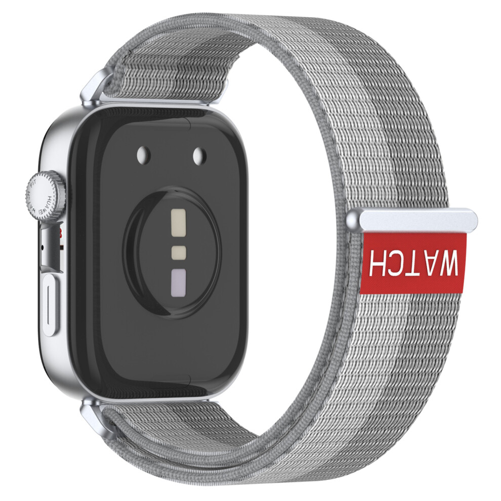 (Silver) Watch Strap For Huawei Watch Fit 4 Pro / Fit 4 / Fit 3 Adjustable Nylon Loop Band Silver 6914283006137
