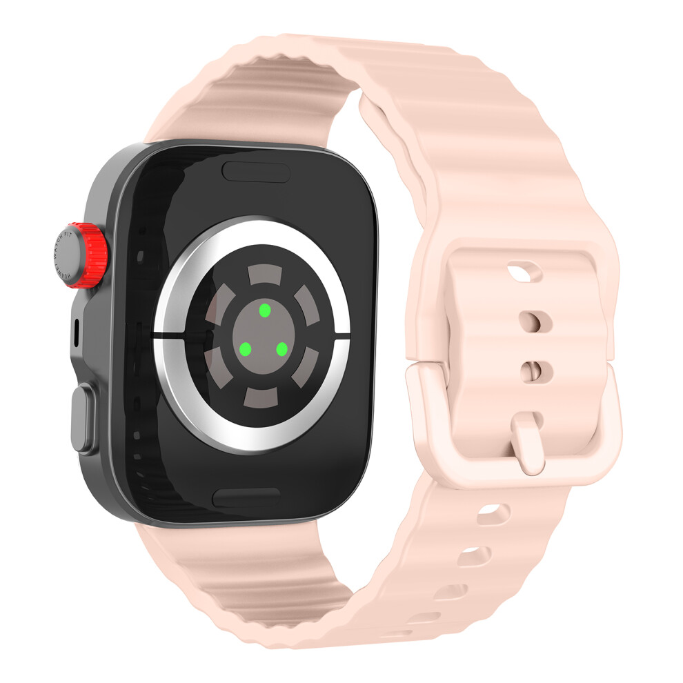 (Pink) Silicone Watch Strap for Huawei Watch Fit 4 Pro / Fit 4 / Fit 3 Wave Design Wrist Band-image-OPC-PMCTMNK-NEW